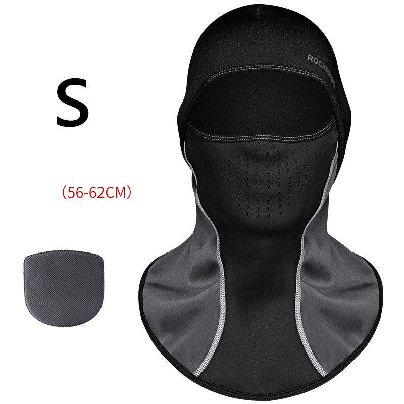Winter warm hooded male bike riding mask