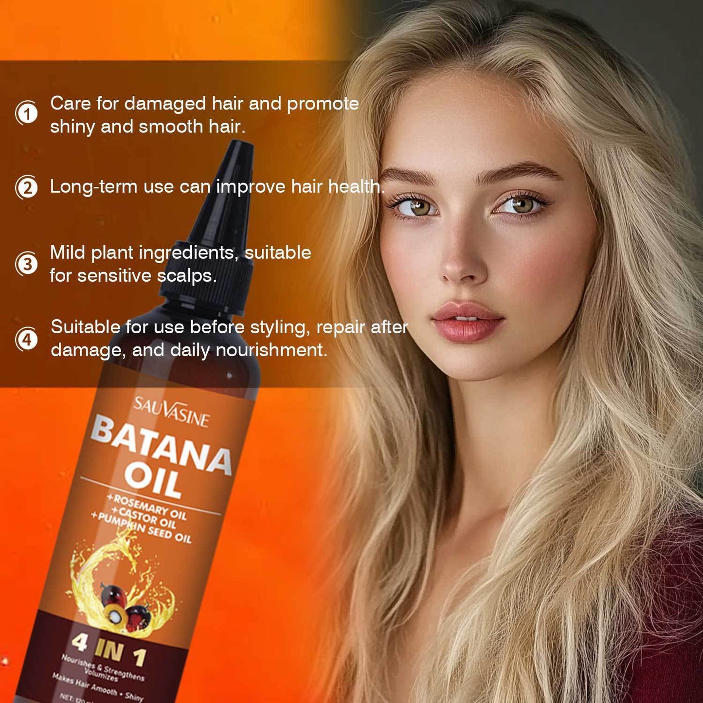 120ml Moisturizing Repair Strong And Tough Anti-hair Loss BATANA OIL