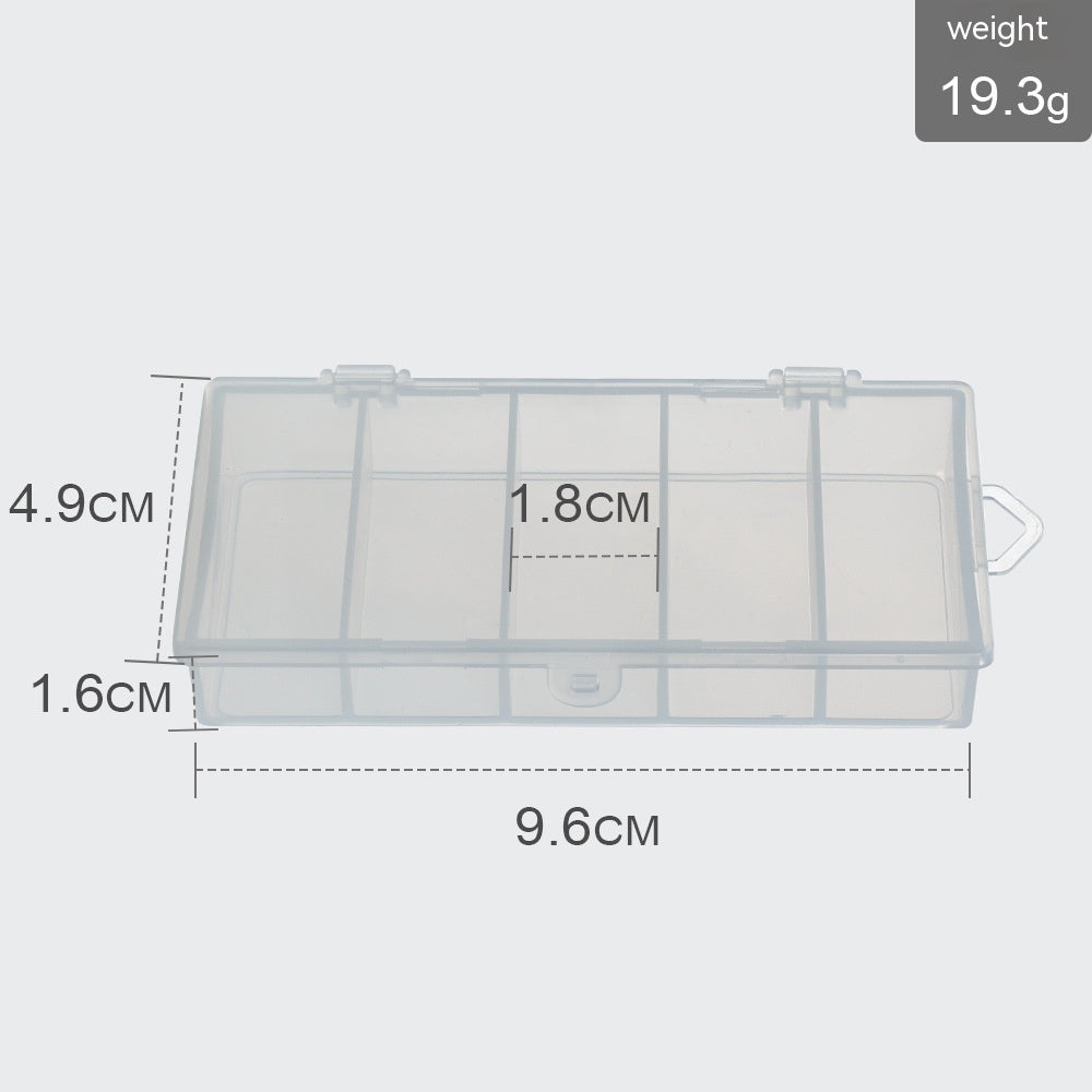 Luya Five Grid Transparent PP Plastic Fishing Gear Box