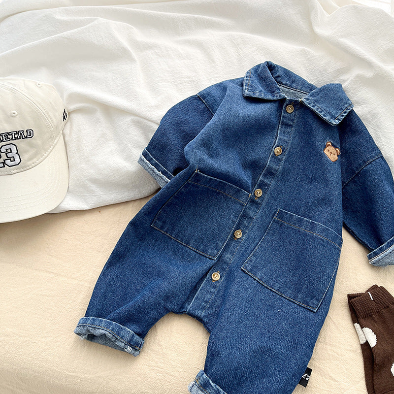 Spring And Autumn Denim Jumpsuit Infant Spring