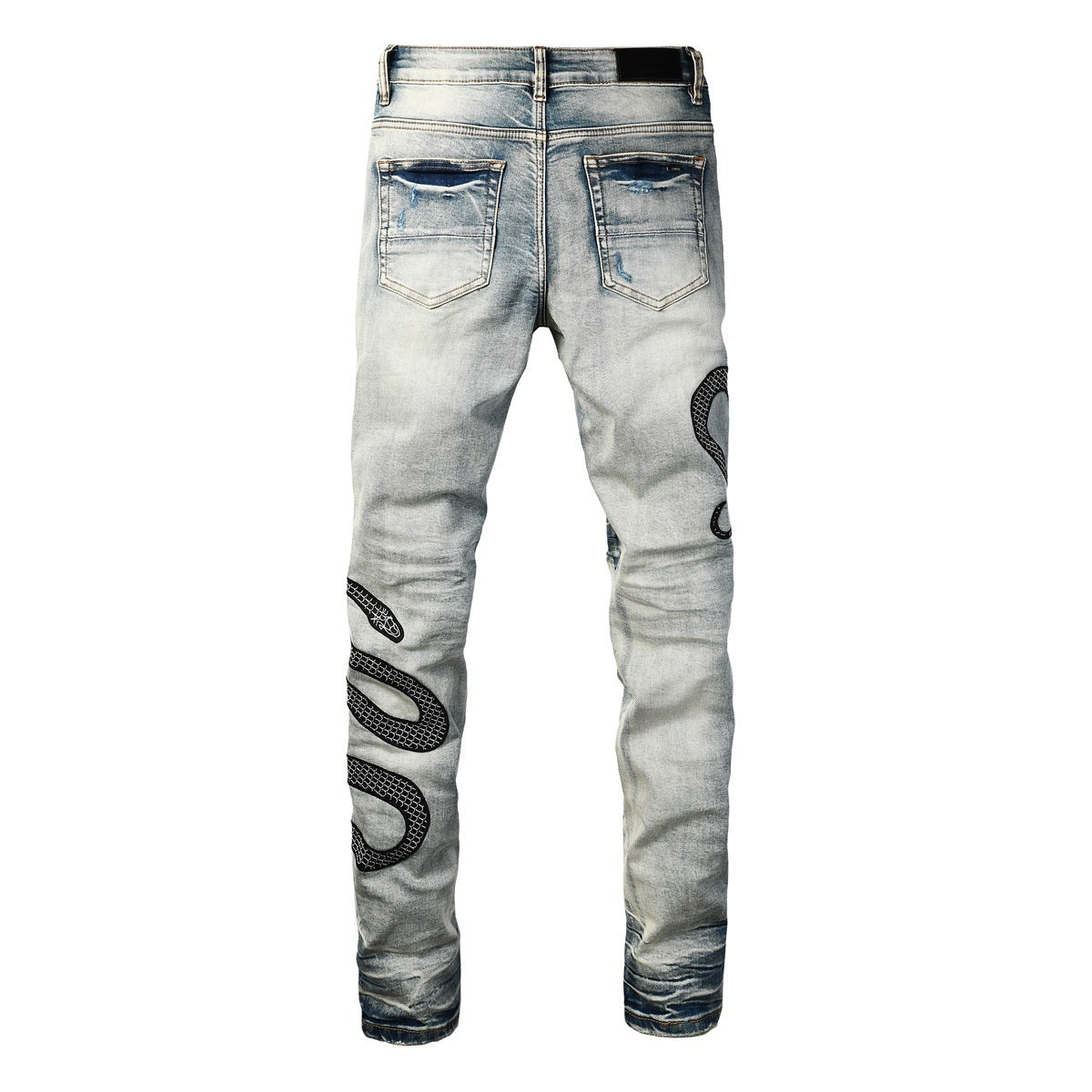 Street Fashion Wash Distressed Skinny Jeans