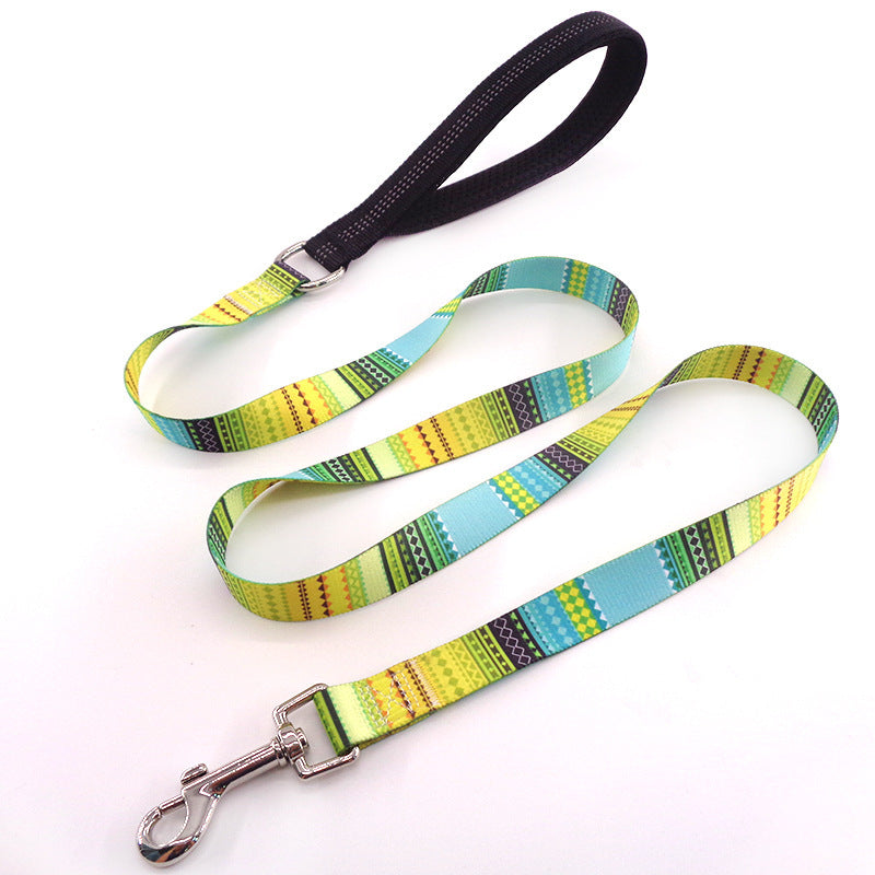 Flower training dog pet supplies printed dog leash