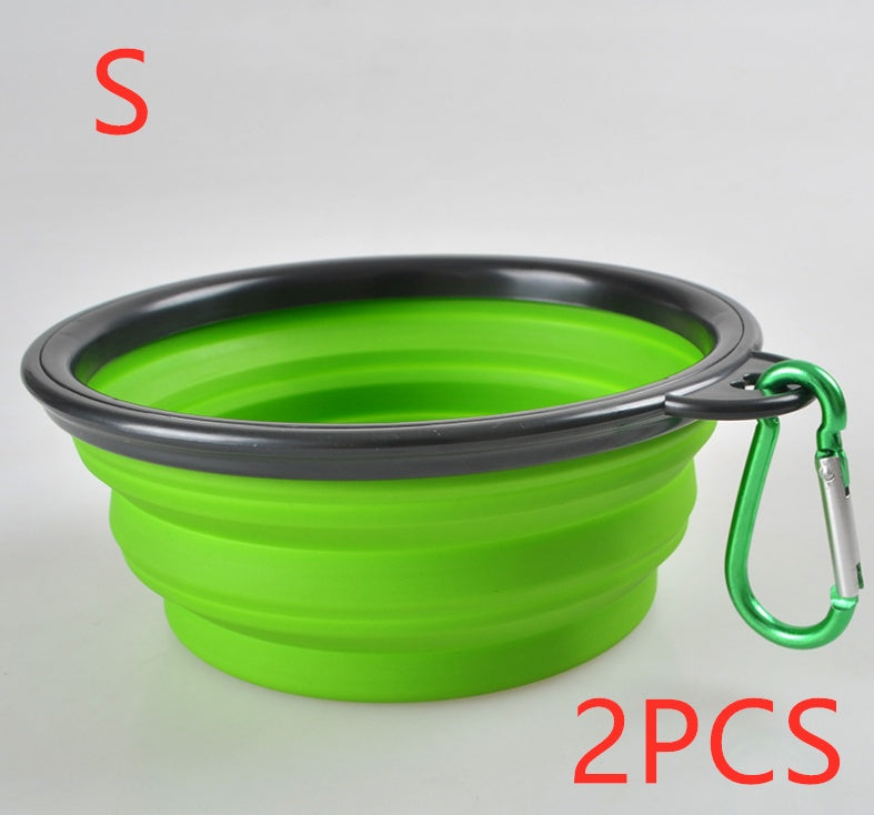 Folded Silicone Pet Dog Bowl