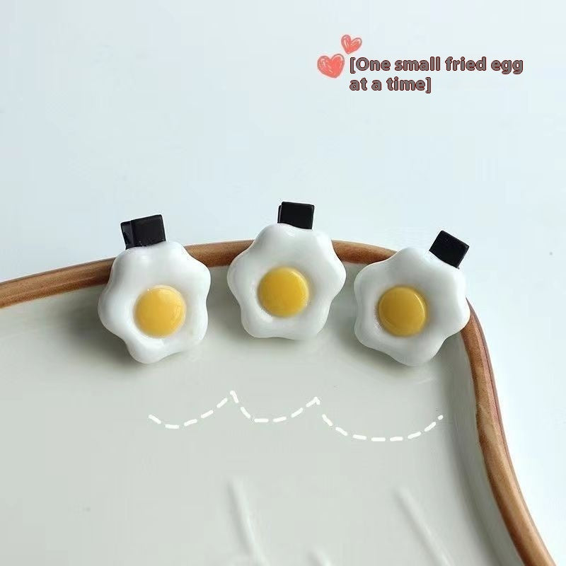 Fried Mini Little Clip Over Cute Hairpin Poached Egg
