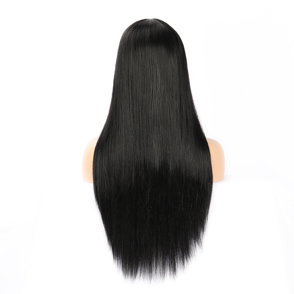 Character Bangs Medium Long Textured Straight Hair