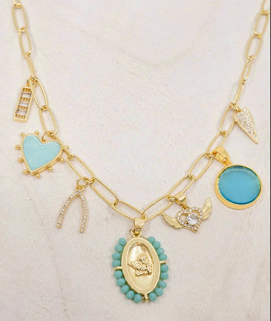 Blue Sky Charm Necklace