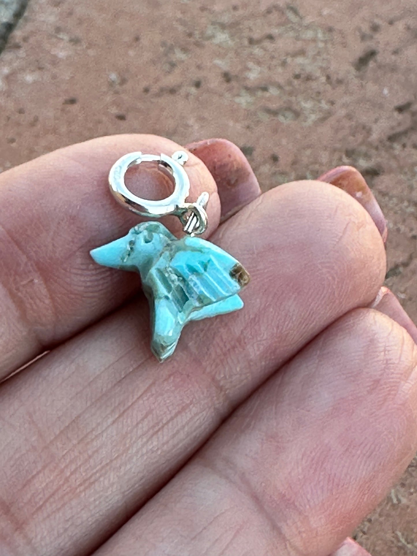 Handcrafted Turquoise Hummingbird Charm