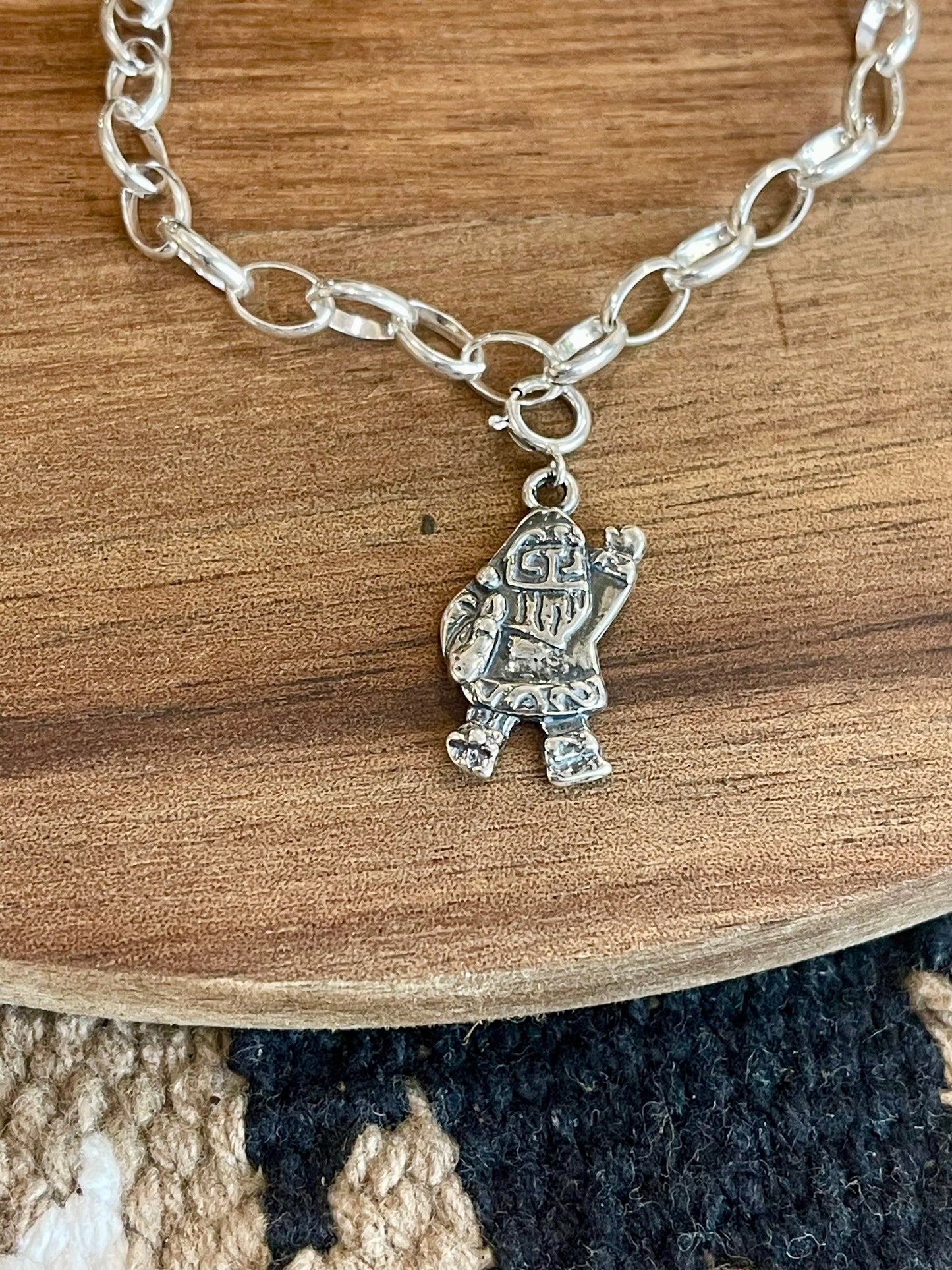 Handcrafted Sterling Silver CHRISTMAS SANTA Charm