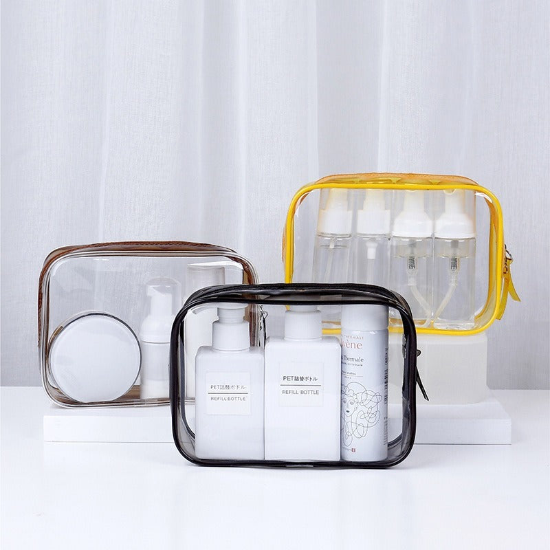 PVC Transparent Makeup Bag, Semi-transparent PVC Bag, Portable Storage Bag, Labubu Bag