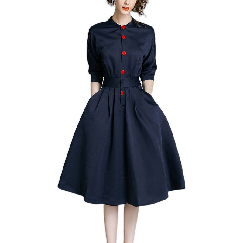 Autumn New Women's Dress Spring And Autumn OL Shirt Skirt