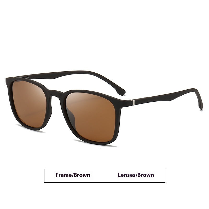 Men's Elastic Paint Surface Spectacle Foot Polarized Sunglasses