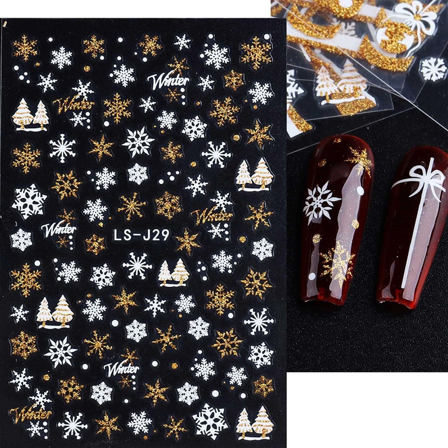 Nail Stickers Winter Snowflake Elk Christmas