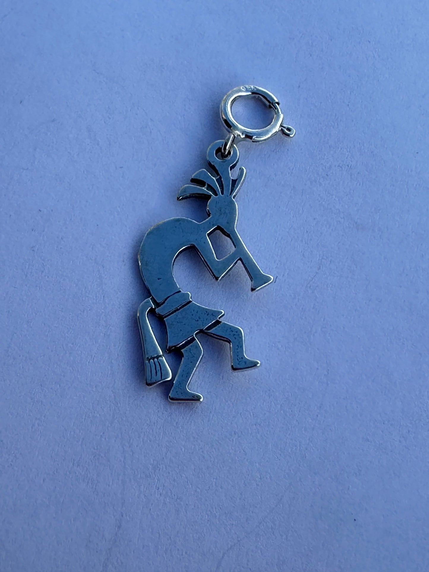 Handcrafted Sterling Silver Flute Dancer  Charm