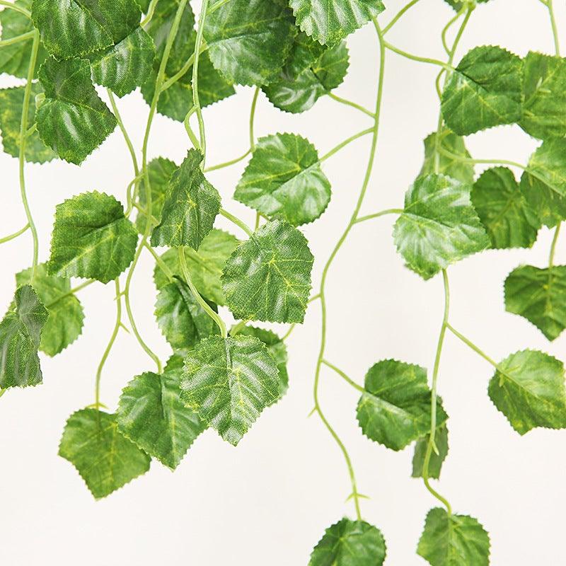 90cm Artificial Green Hanging Ivy Leaves Radish Seaweed Grape Fake Flowers Vine Home Garden Wall Party Decoration Fake Hanging Fake Ivy Vine for Wall House Room Indoor Outdoor Decoration