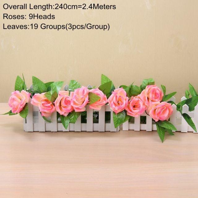 90cm Artificial Green Hanging Ivy Leaves Radish Seaweed Grape Fake Flowers Vine Home Garden Wall Party Decoration Fake Hanging Fake Ivy Vine for Wall House Room Indoor Outdoor Decoration