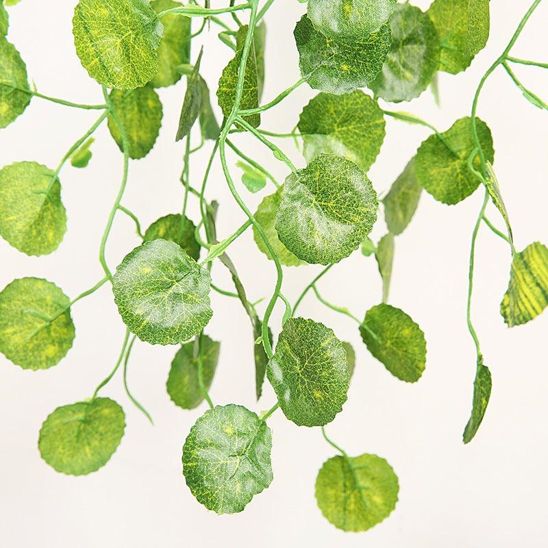 90cm Artificial Green Hanging Ivy Leaves Radish Seaweed Grape Fake Flowers Vine Home Garden Wall Party Decoration Fake Hanging Fake Ivy Vine for Wall House Room Indoor Outdoor Decoration