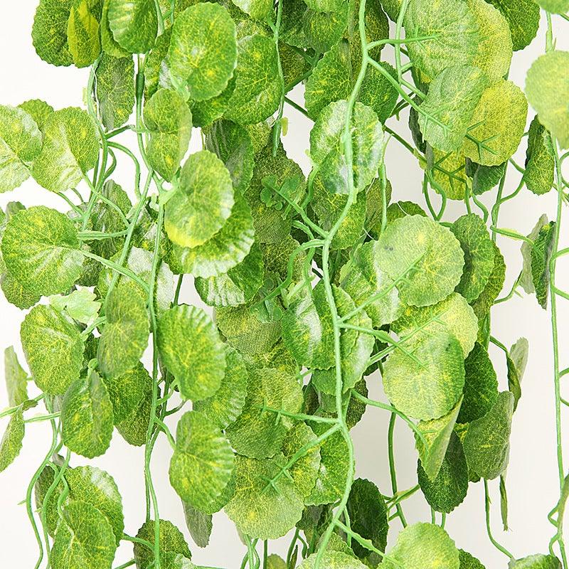 90cm Artificial Green Hanging Ivy Leaves Radish Seaweed Grape Fake Flowers Vine Home Garden Wall Party Decoration Fake Hanging Fake Ivy Vine for Wall House Room Indoor Outdoor Decoration