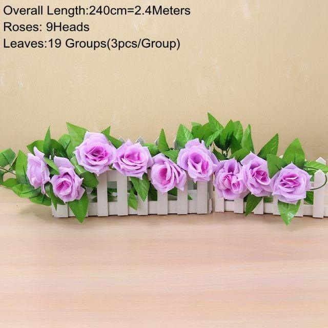 90cm Artificial Green Hanging Ivy Leaves Radish Seaweed Grape Fake Flowers Vine Home Garden Wall Party Decoration Fake Hanging Fake Ivy Vine for Wall House Room Indoor Outdoor Decoration