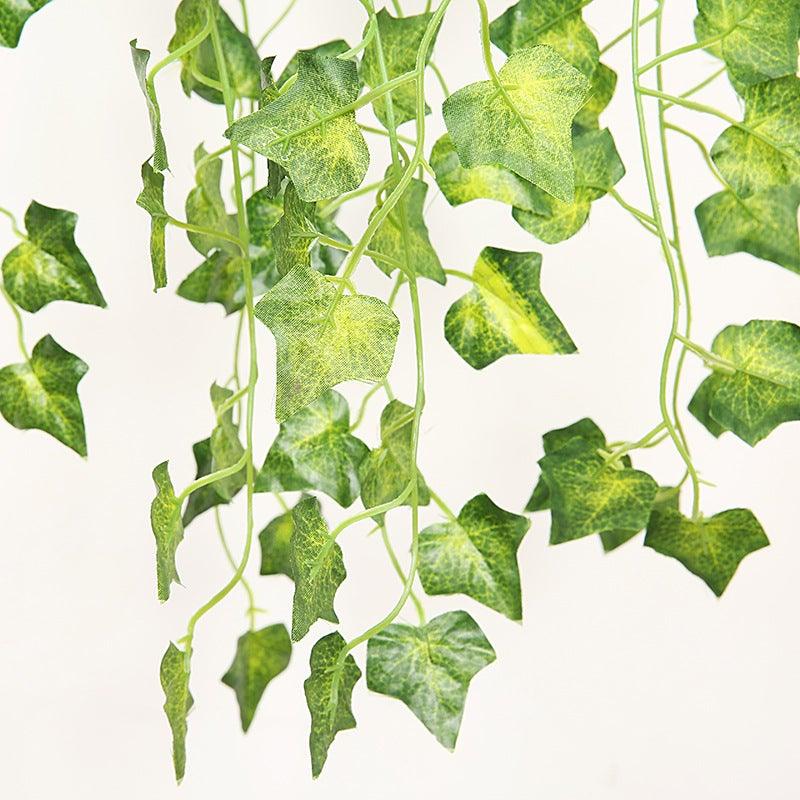 90cm Artificial Green Hanging Ivy Leaves Radish Seaweed Grape Fake Flowers Vine Home Garden Wall Party Decoration Fake Hanging Fake Ivy Vine for Wall House Room Indoor Outdoor Decoration