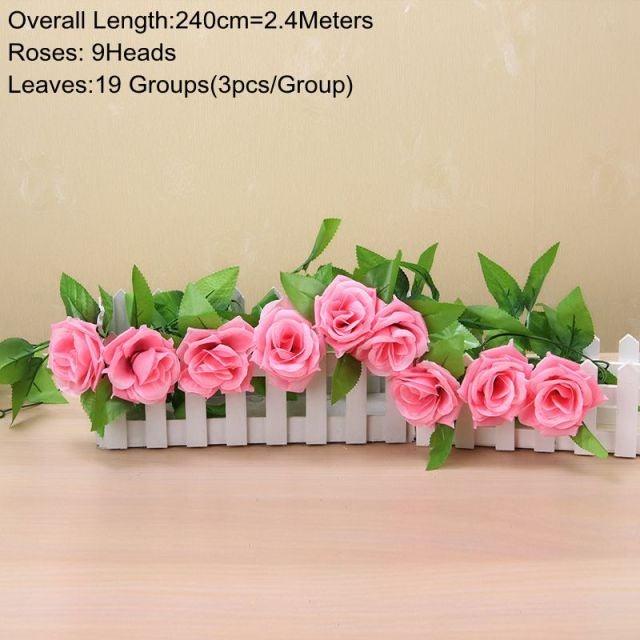 90cm Artificial Green Hanging Ivy Leaves Radish Seaweed Grape Fake Flowers Vine Home Garden Wall Party Decoration Fake Hanging Fake Ivy Vine for Wall House Room Indoor Outdoor Decoration