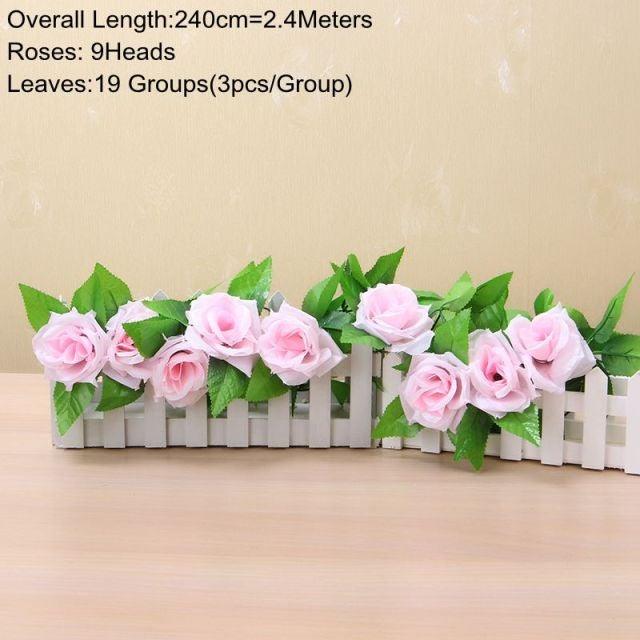 90cm Artificial Green Hanging Ivy Leaves Radish Seaweed Grape Fake Flowers Vine Home Garden Wall Party Decoration Fake Hanging Fake Ivy Vine for Wall House Room Indoor Outdoor Decoration