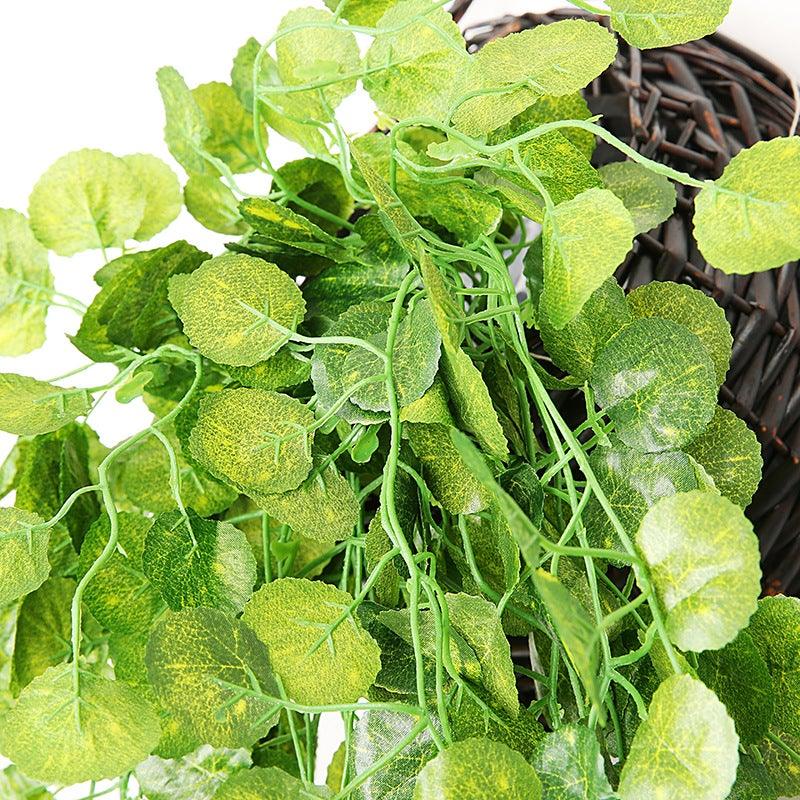 90cm Artificial Green Hanging Ivy Leaves Radish Seaweed Grape Fake Flowers Vine Home Garden Wall Party Decoration Fake Hanging Fake Ivy Vine for Wall House Room Indoor Outdoor Decoration
