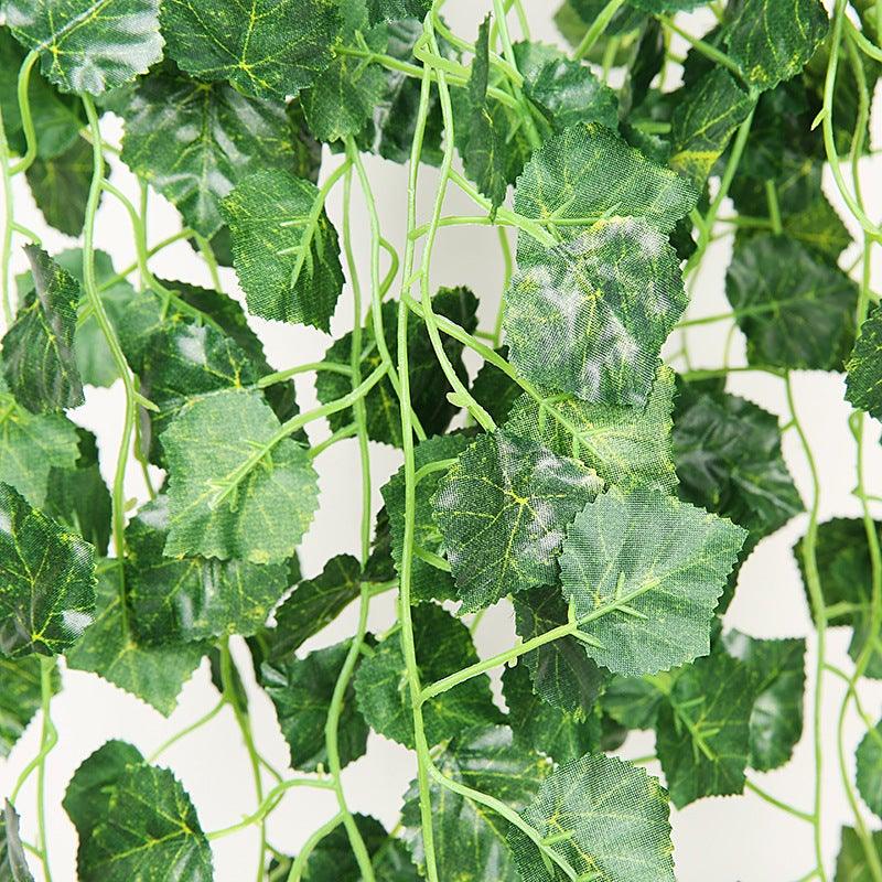 90cm Artificial Green Hanging Ivy Leaves Radish Seaweed Grape Fake Flowers Vine Home Garden Wall Party Decoration Fake Hanging Fake Ivy Vine for Wall House Room Indoor Outdoor Decoration