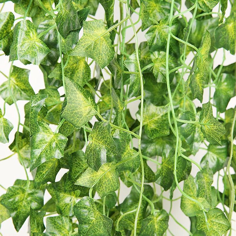 90cm Artificial Green Hanging Ivy Leaves Radish Seaweed Grape Fake Flowers Vine Home Garden Wall Party Decoration Fake Hanging Fake Ivy Vine for Wall House Room Indoor Outdoor Decoration