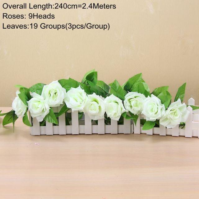 90cm Artificial Green Hanging Ivy Leaves Radish Seaweed Grape Fake Flowers Vine Home Garden Wall Party Decoration Fake Hanging Fake Ivy Vine for Wall House Room Indoor Outdoor Decoration