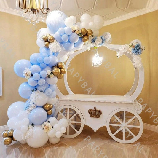 96Pcs Latex Blue Gold Confetti & Metallic Foil Balloons for Birthday Baby Shower Party Decorations Girl And Boy Birthday Party Ballons Decoration In Modern New Style