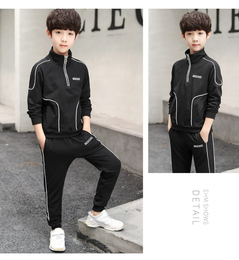 Boys Spring Clothes Suit Spring And Autumn Sports Western Style