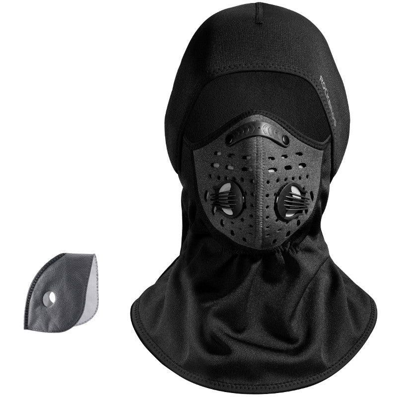 Winter warm hooded male bike riding mask