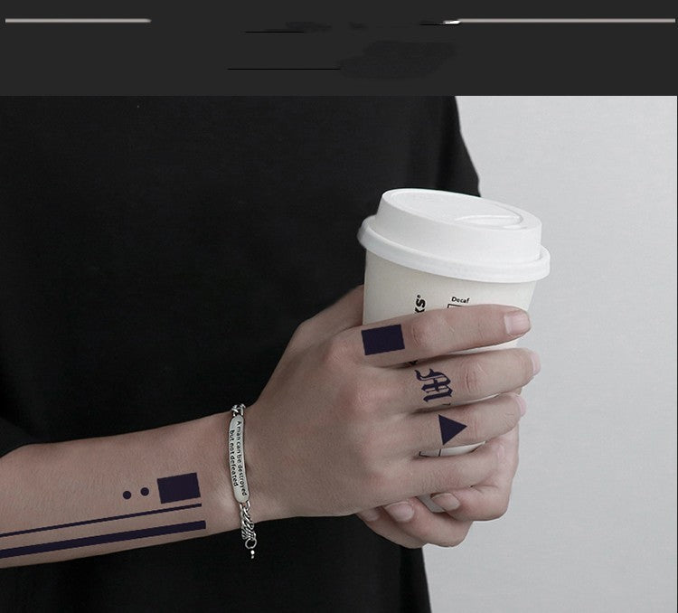 Herbal Finger Tattoo Sticker Waterproof For Men