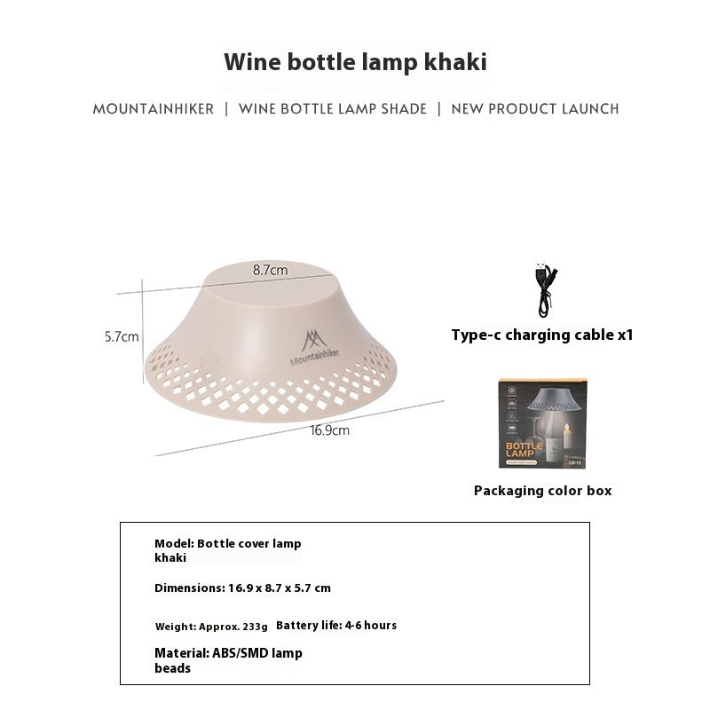 Wine Bottle Lampshade Outdoor Camping Lantern