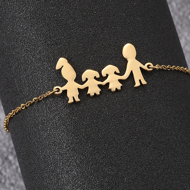 Women's Titanium Steel Gold Plated Bracelet