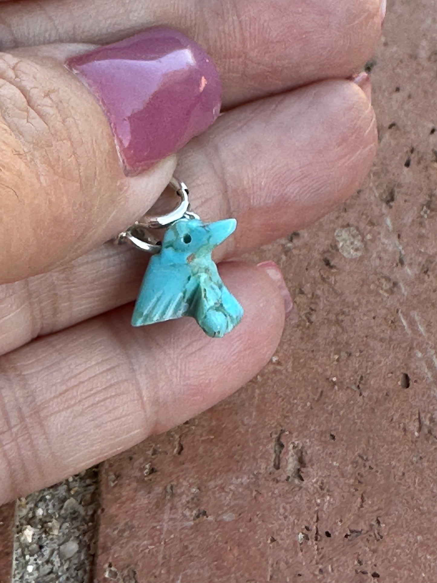 Handcrafted Turquoise Hummingbird Charm