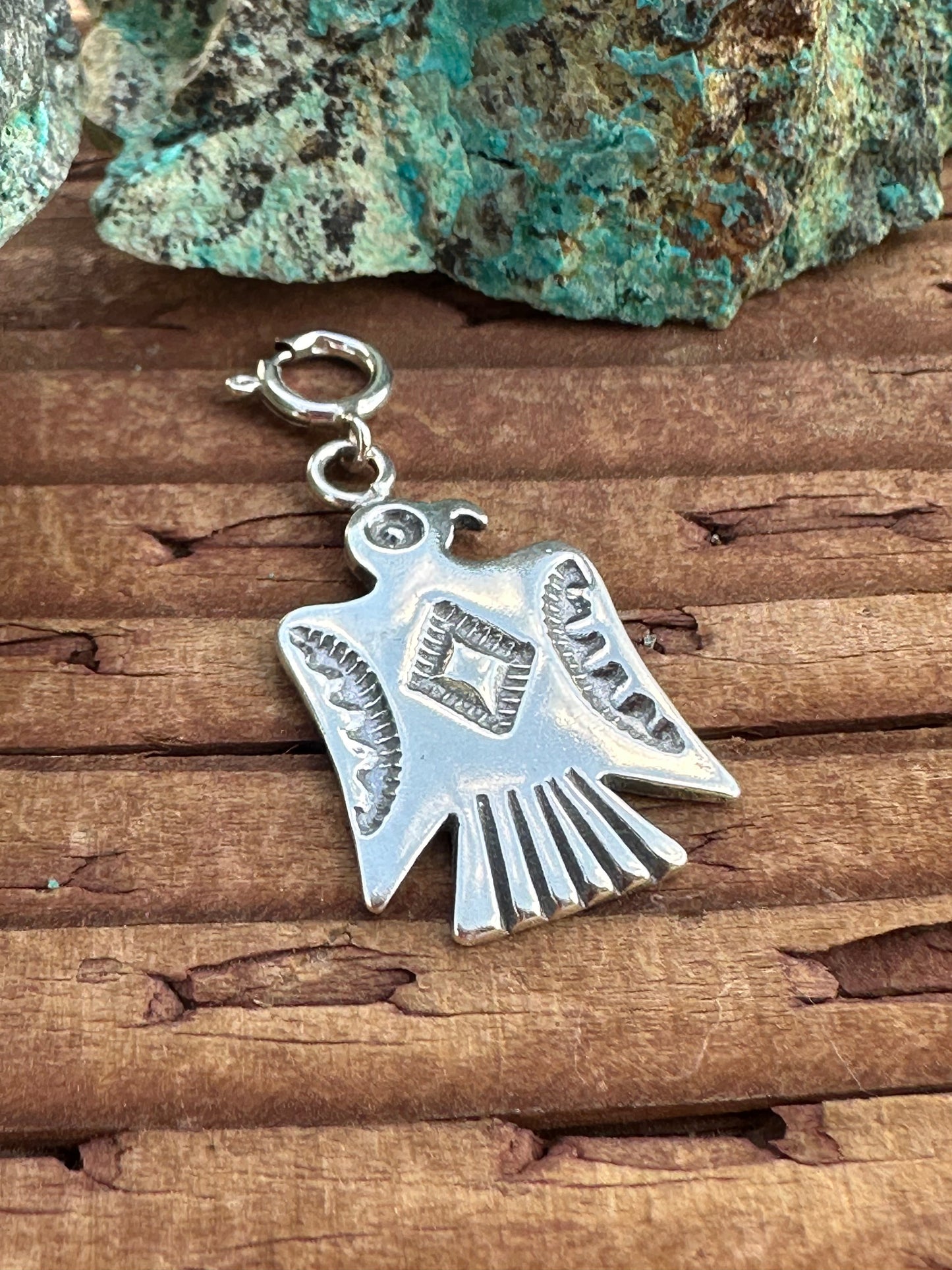 Handcrafted Sterling Silver Thunderbird Charm