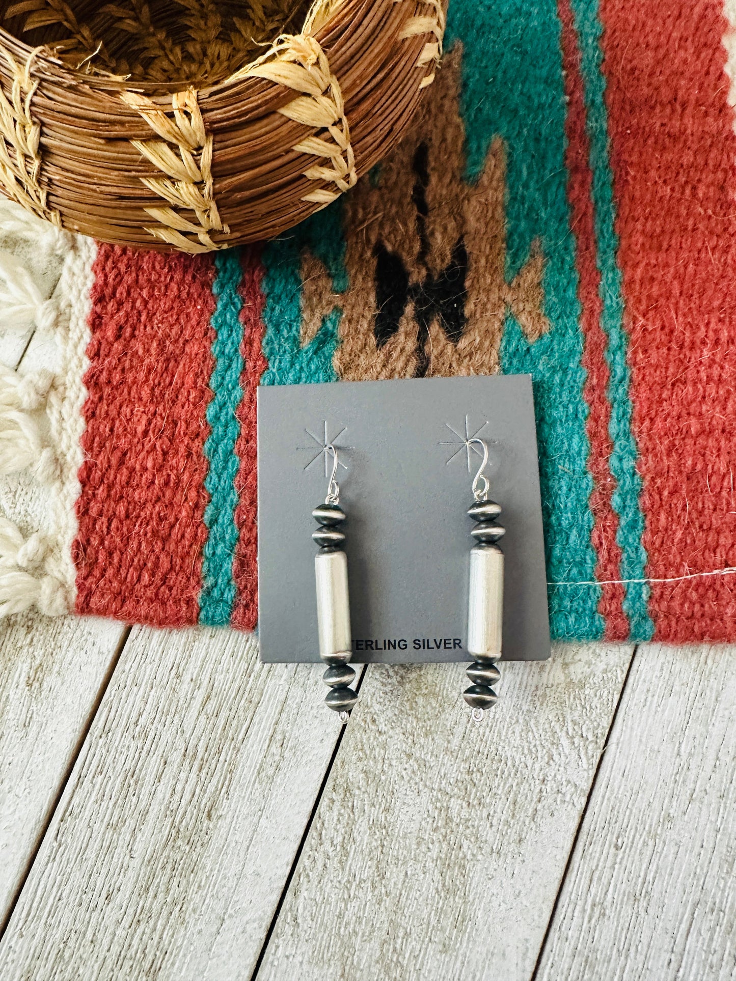 Handcrafted Sterling Silver Pearl Dangle Earrings