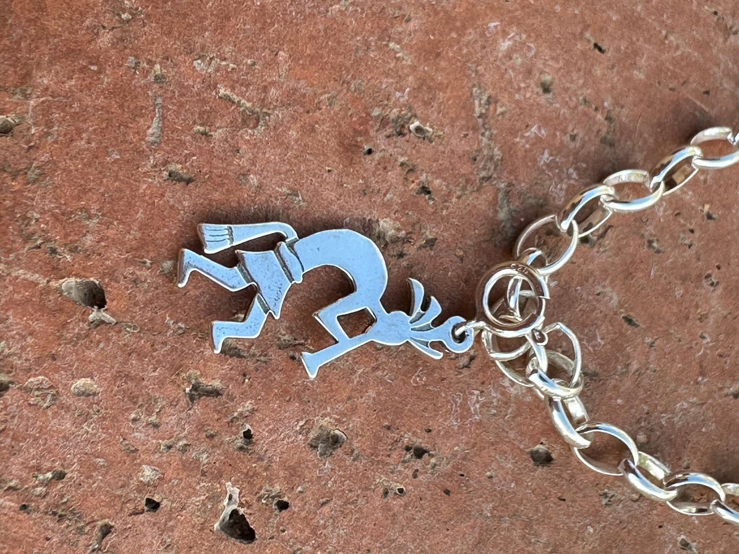 Handcrafted Sterling Silver Flute Dancer  Charm