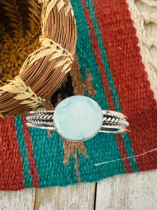 Handcrafted Sterling Silver & Golden Hills Turquoise Cuff Bracelet