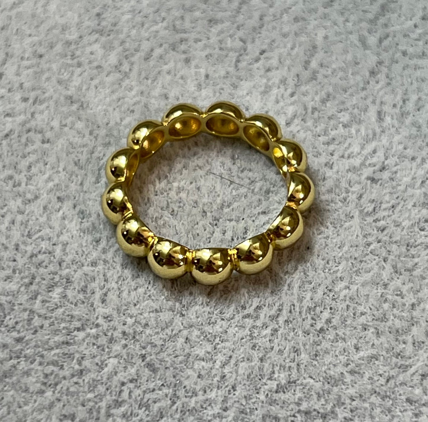 14k Gold Plated Sterling Silver Chunky Bubble Ring Size 6