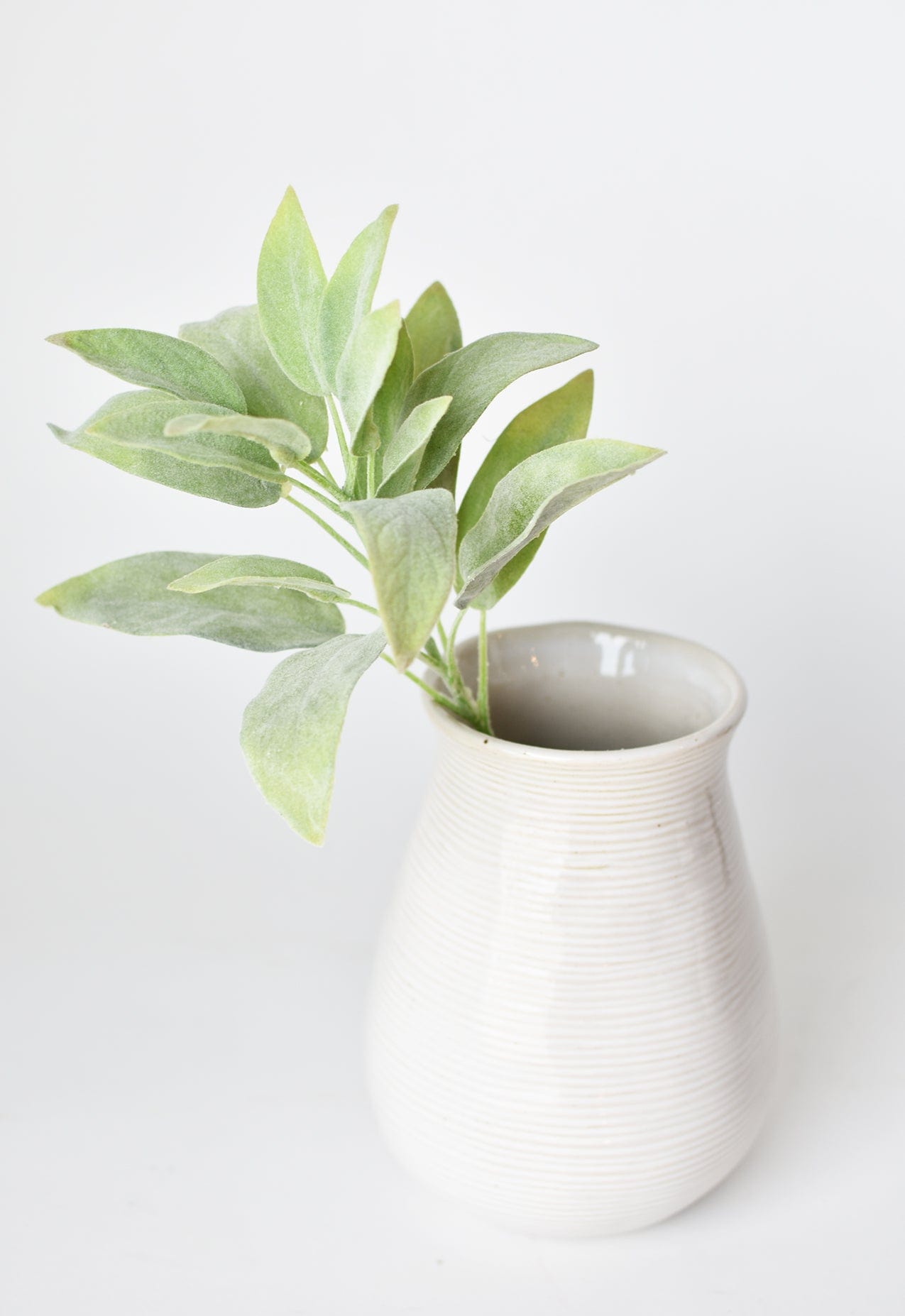 12"Faux Green Sage Pick Stem