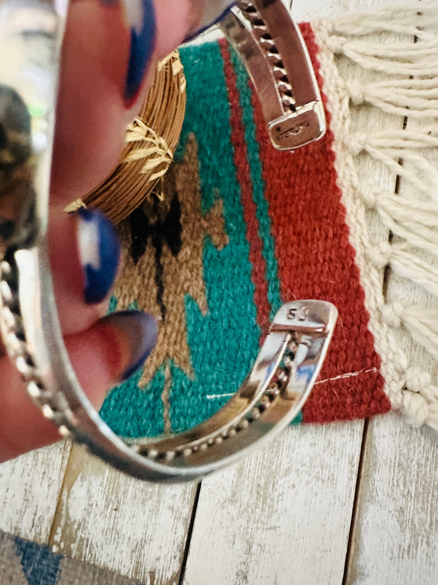 Handcrafted Sterling Silver & Golden Hills Turquoise Cuff Bracelet