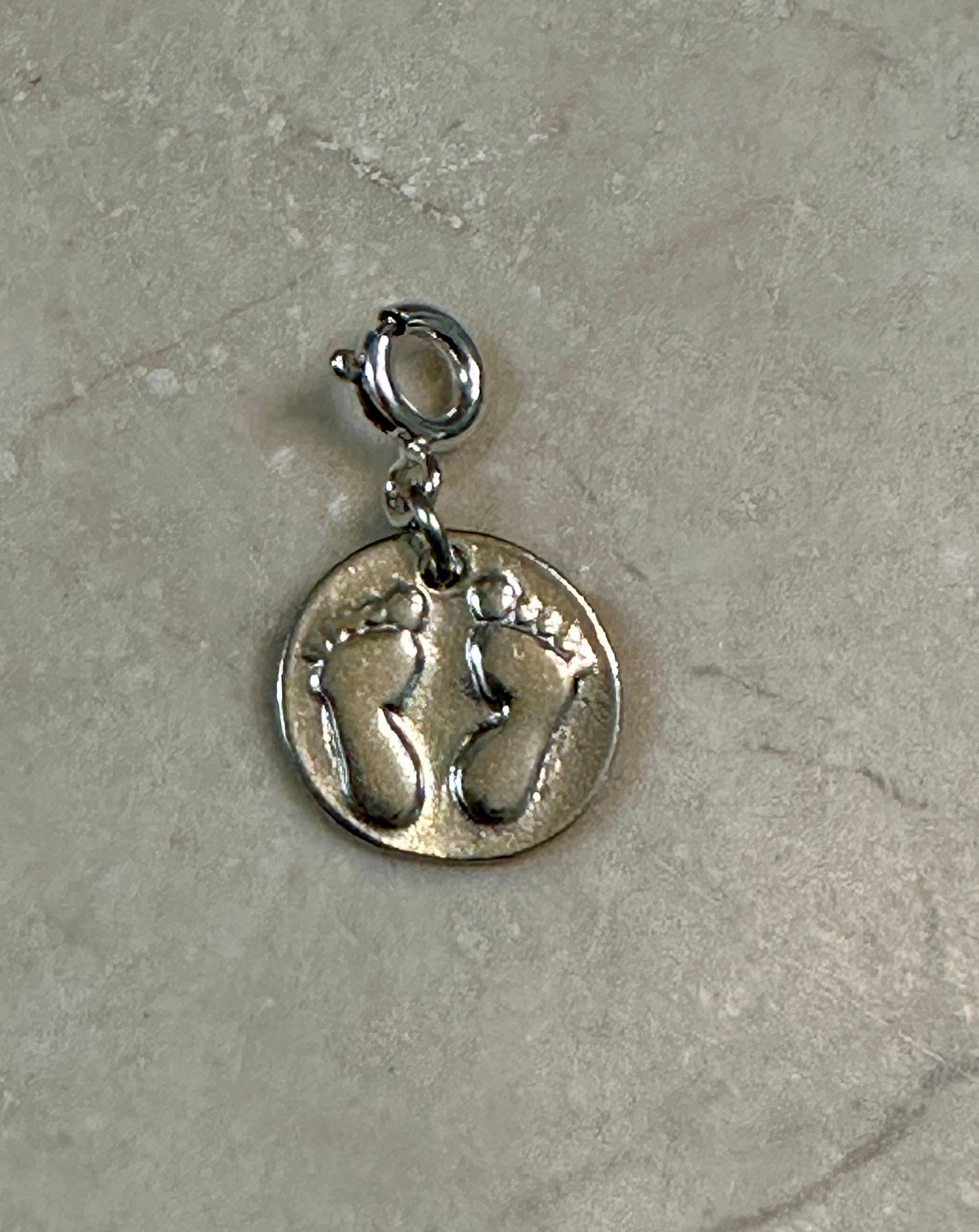 Sterling Silver Baby Feet Charm