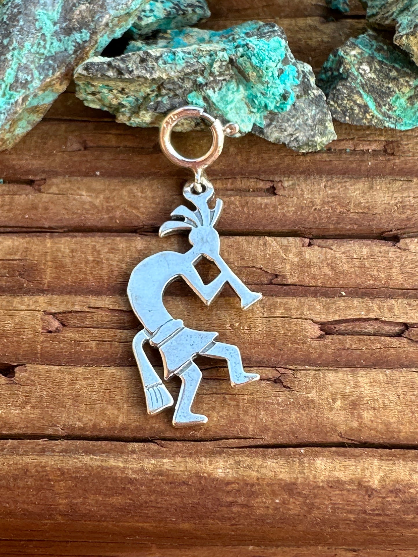 Handcrafted Sterling Silver Flute Dancer  Charm