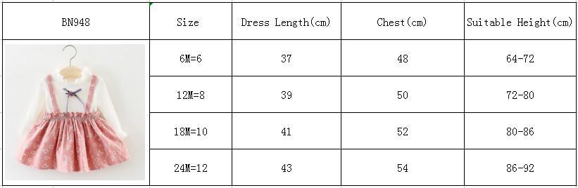 Modern Girls Clothes Sets Cotton Long Sleeves Dot T-shirt and Cat Strap Dress 2Pcs Baby Clothing Dress For Girls and Babies from 6-24months and Girls 3-4years