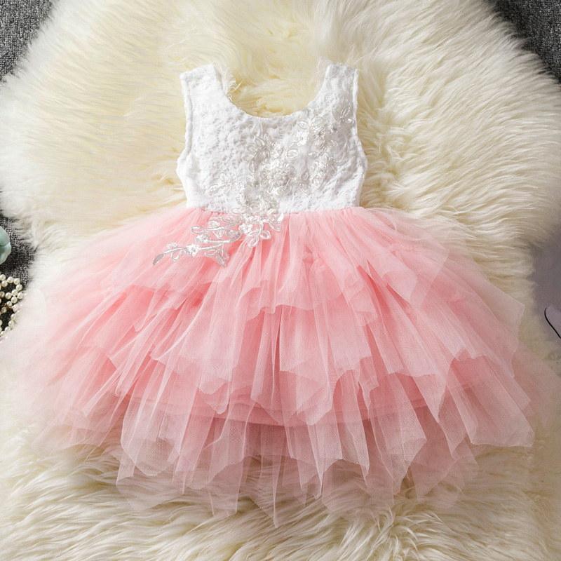 Luxury Toddler Girl Baby Clothing Dresses For 1 Year Birthday Christening Lace Girls Tulle  Infant Party Cake Smash Outfit Dress for Girls 1-6 Years