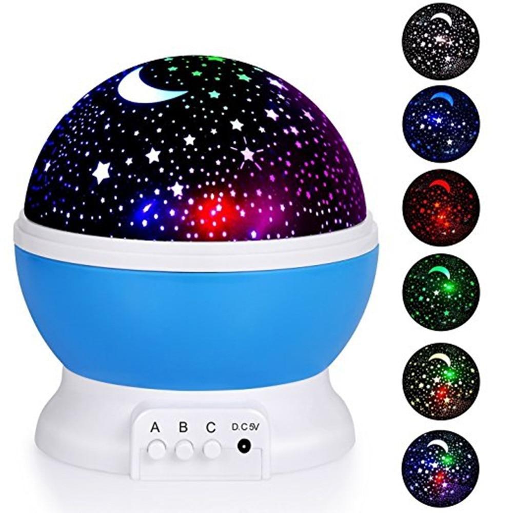 LED starry Night Light Projector Lamp For Baby And Children Sleep Room Interesting Light Shot Modern Lamp