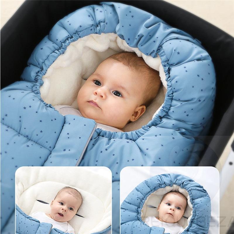 Newborn Winter Warm Baby Sleeping Bag Sleep sack For Stroller for Baby Sleep Sack Thickening Dual-use  For Baby Kids