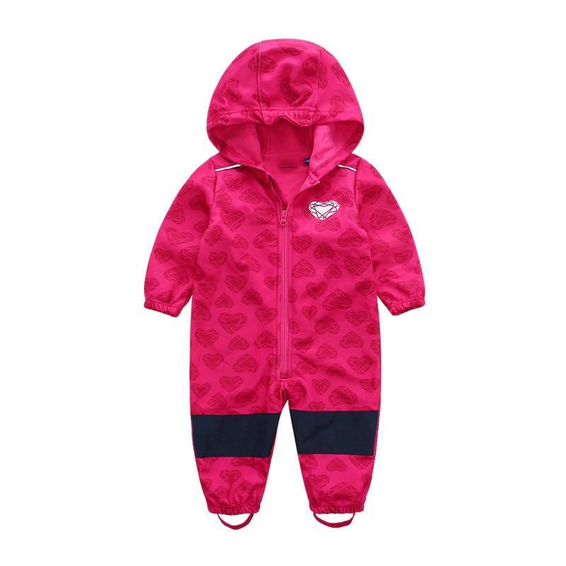 Modern Designer Ski suit For Children Soft Shell Outdoor Jacket Waterproof  Fleece Lining Jumpsuit For Boys and Girls In Modern Colorful Design